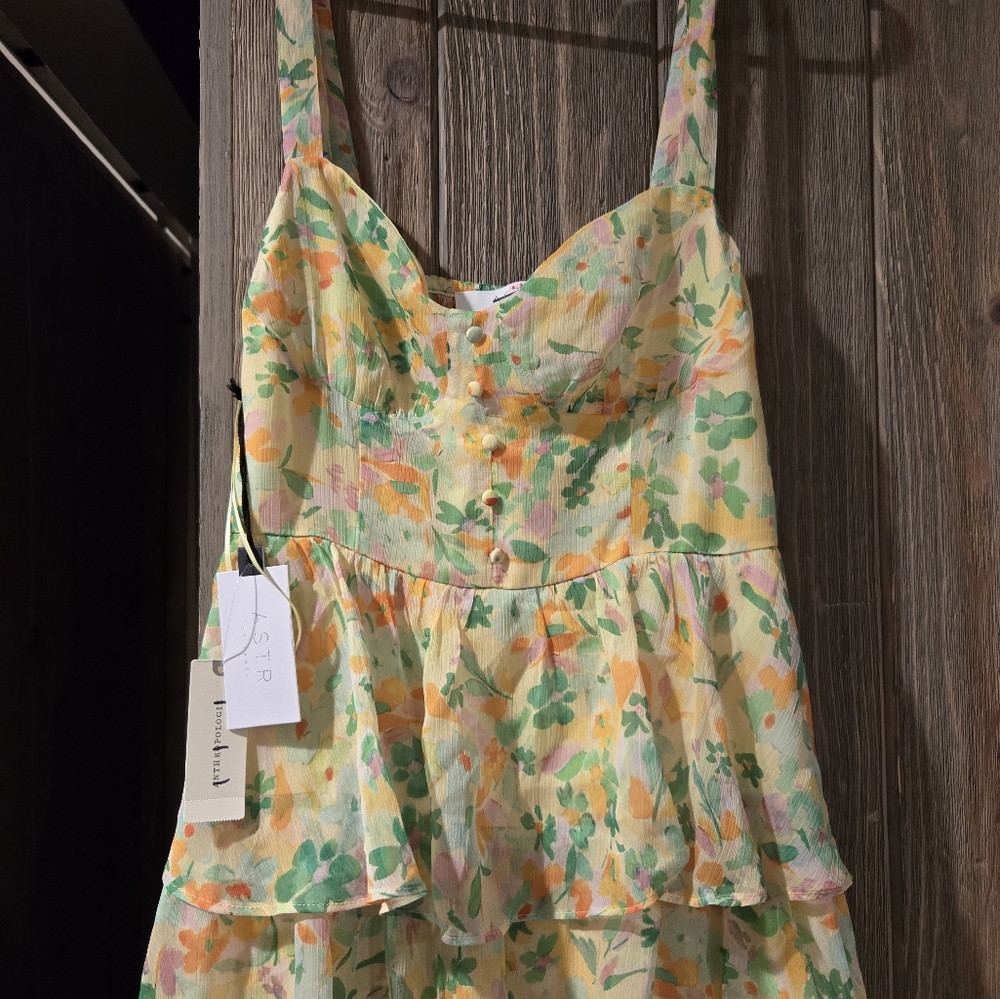 ASTR Floral Tiered Maxi Dress - Picture 2 of 5